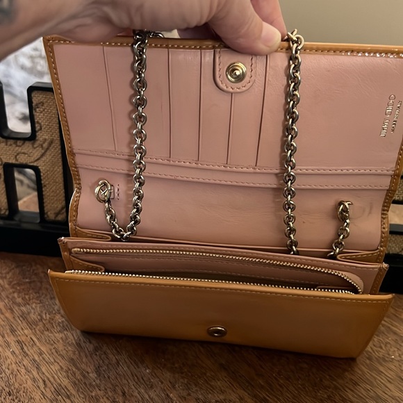 Jimmy Choo Gold Star Studded Patent Leather Wallet on Chain - Picture 2 of 8